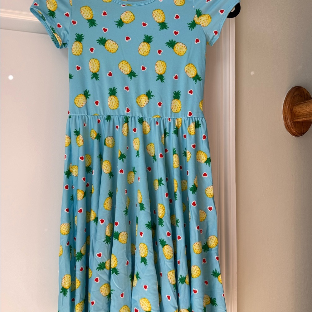 Dot Dot Smile Blue Pineapple Kids Dress